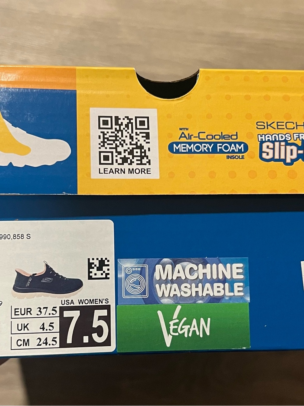 Skechers Adult Navy Slip-On Shoe with Memory Foam, New with Tags